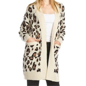 VICI Leopard Open Front Cardigan Sweater